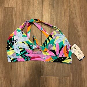 Colorful Halter Bikini Top